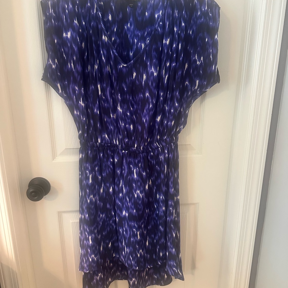 Express Purple, Black and White Hi-Low Dress